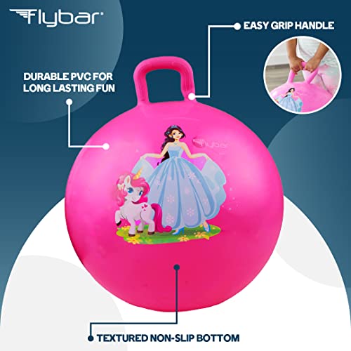 Flybar Hopper Ball For Kids - Bouncy Ball With Handle, Durable Bouncy Balls, Kangaroo Ball, Exercise Ball, Indoor And Outdoor Toy, Pump Included, Toddler Toys For Boys And Girls, Ages 3 And Up (Prn M) #TOP3