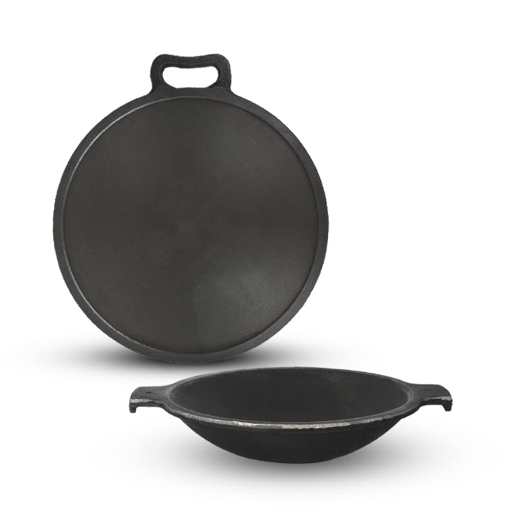Buy The Indus Valley Cast Iron Cookware Set Super Smooth Tawa (27.5