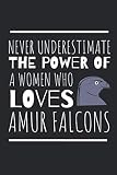 Never Underestimate The Power Of A women Who Loves Amur Falcons: Motivational Notebook For Falcon Lovers