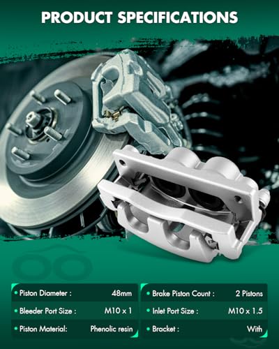 Image of SCITOO 18-B5004A 18-B5005A Front Left & Right Disc Brake Calipers w /Bracket Fit For Buick For Rainier 2006-2007,For Chevy For Trailblazer 2006-2009,For GMC For Envoy 2006-2009, Double Pistons