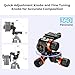 K&F CONCEPT 3-Way Geared Tripod Head, Millimeter Micro-Adjustment, Full CNC Aluminum Alloy Tripod Head, Maximum Load Capacity of 13.2lbs/6kg for Star Shooting, Commercial Photography, etc.