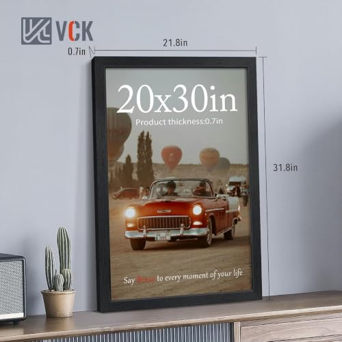 Image of VCK 20x30 Poster Frame 2 Pack, Black Wood Picture Frame, Wall Display