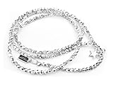  Y-Kette lang funkelnde Glasperlen in silber mit Anhänger silber