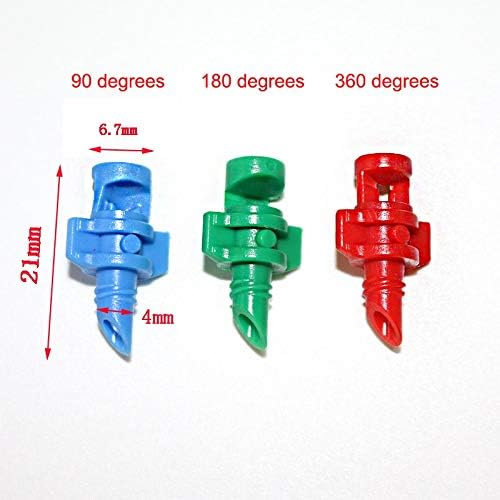 Botanical Garden Lawn Nozzle Garden Sprinkler 90/180/360 Angle Simple Refraction Nozzle Sprinkler Agriculture Fruit Tree Irrigation Mist Sprayer 500 Pcs (Color : Red)