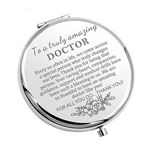 CHOORO Doctor Gift for Doctor Appreciation Gift for Women to A Truly Amazing Doctor Pocket Mirror Thank You Gift (Amazing- Doctor)