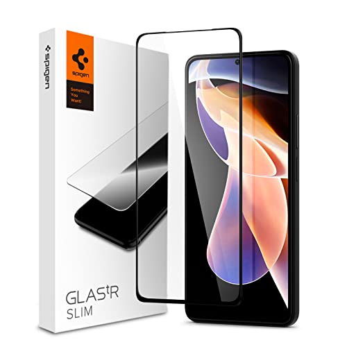 Image of Spigen Glas.tR SLIM Tempered Glass Screen Protector Guard for Redmi Note 11Pro / 11Pro + - 1 Pack