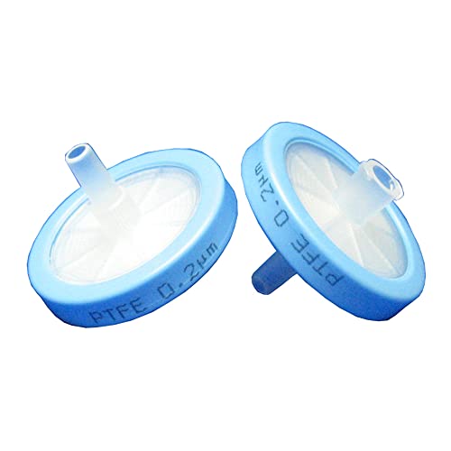 Image of J.G. Finneran FPT0225PC PTFE Syringe Filter, 25 mm Diameter, 0.2 m Pore Size, Light Blue (Pack of 100)
