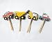 Yunko 24 Pcs Truck Excavator Dumpers Party Fun Cup Cake Decorative Toppers Cupcake Decorating Tools for Party