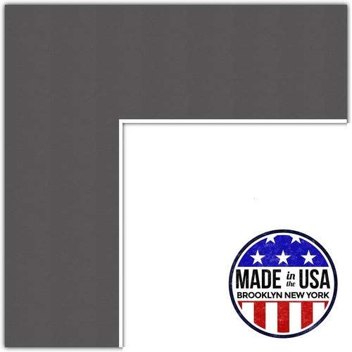 ArtToFrames MAT-154-23x28-Charcoal Cinder/Charcoal Mat for Picture Frame, 23x28