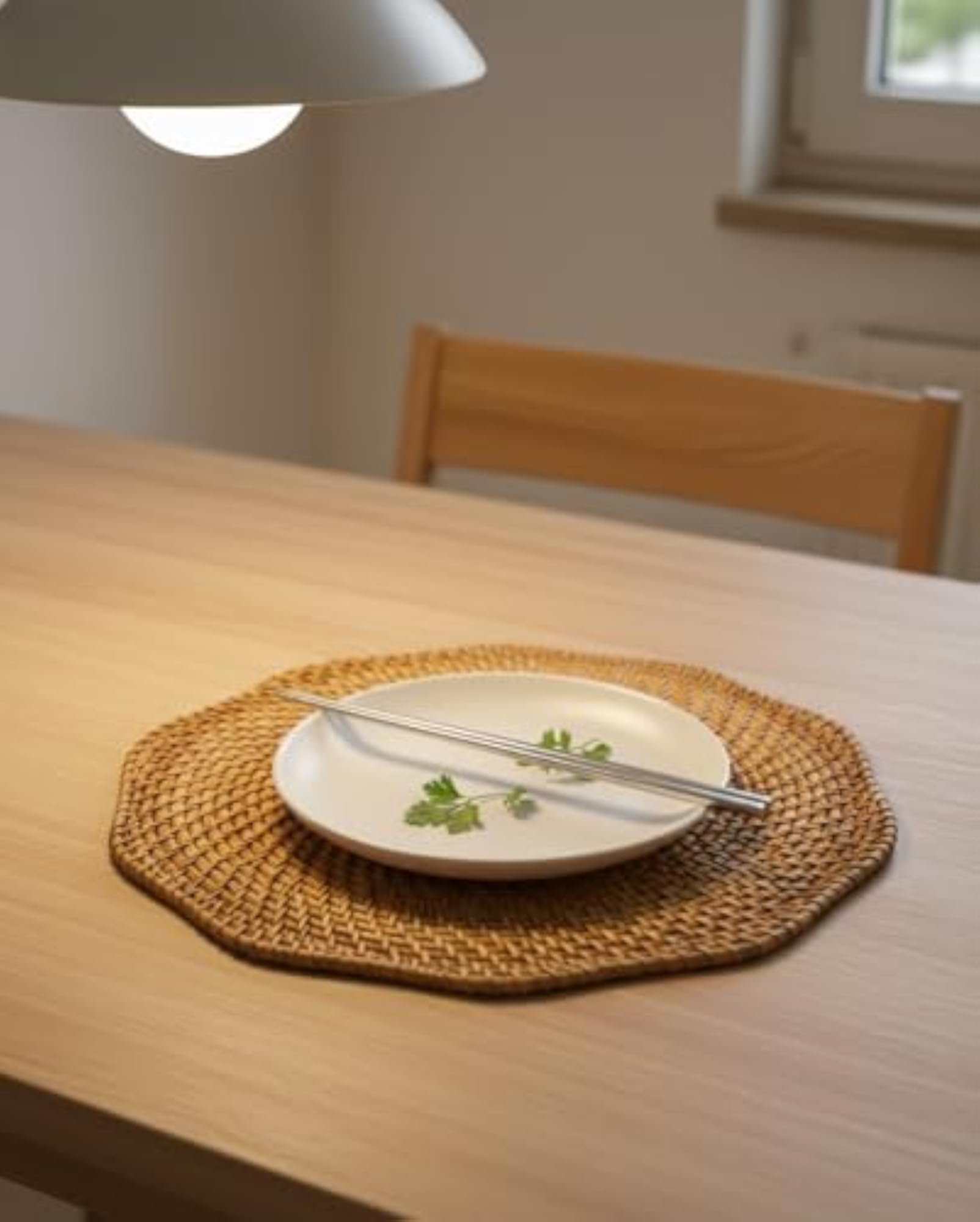 Handcrafted Rattan Cane Placemat Set for Dining Table
