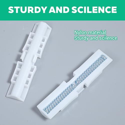 2 Pcs Bifold Door Springs Folding Closet Door Spring Pin for Doors Abs Rail White Hardware Top Mount Protect Doors Track Springs for Sliding Closet Bi Fold Sliding Guides miniatura 3