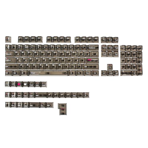 Teclas transparentes rusas con perfil original y retroiluminación para teclado mecánico