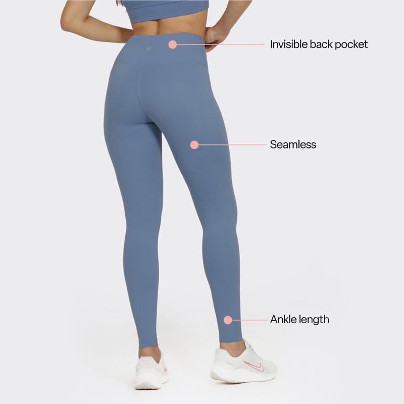 Image of BlissClub The Ultimate Leggings Lite, Ankle Length Tights for Women for Gym, Yoga and Workout with High Waist, Regular (for Women Upto 5'4)