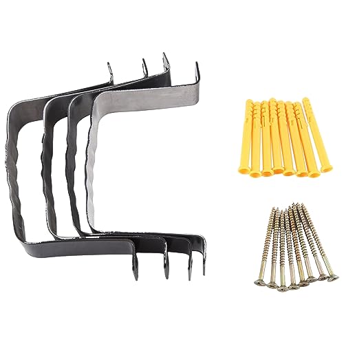 Downspout Adapter Gutter Downspout Strap 3X4 Leader Strap 3X4 (4 Pack) (Black)