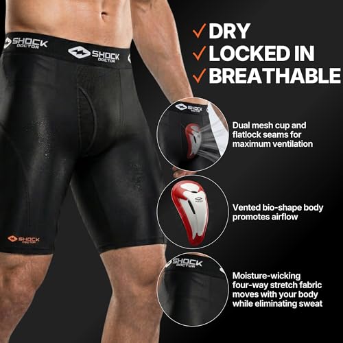 Image of Shock Doctor 221 Compression Short with BioFlex Cup