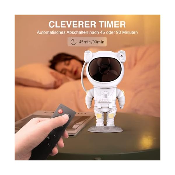 SWIFTVEIN LED-Sternenhimmel Projektor Astronaut, Galaxy Light mit Fernbedienung und Timer, Sternenprojektor Kinder und… – Bild 7