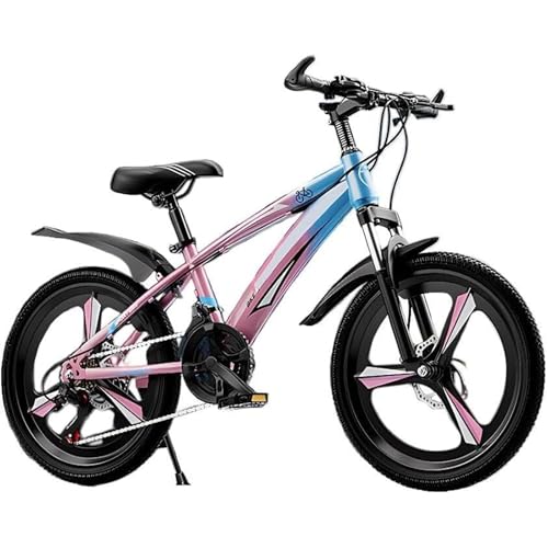 Wmmner Bicicleta de Montaña de 24 Pulgadas para Niños, 21 Velocidades, Frenos de Disco Dobles, para Niños Y Niñas, Capacidad de Peso de 200 Libras/a/22 Pulgadas