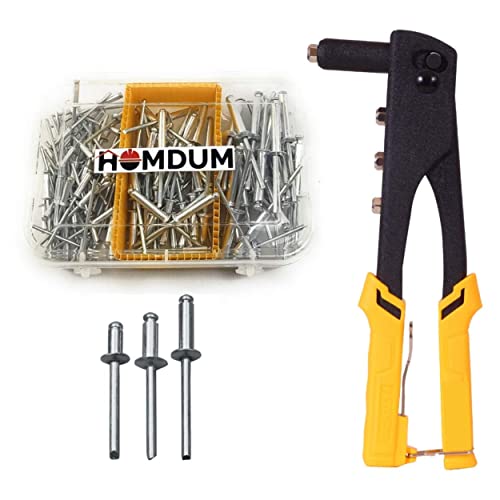 Homdum Non Slip Rivet Gun and Rivets, Riveter Nail Gun, Pop Riveter