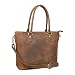 Produktbild STILORD 'Abigail' Handtasche Büro Damen Leder Shopper Vintage Schultertasche Businesstasche elegant für 13,3' MacBooks Arbeitstasche Echtleder, Farbe:mittel - braun