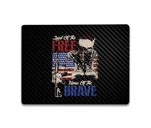 Image of MightySkins Carbon Fiber Skin Compatible With Microsoft Surface Laptop Go 3 (2023) Full Wrap Kit - Land Of The Free | Protective, Durable Textured Carbon Fiber Finish | Easy To Apply | Made in the USA