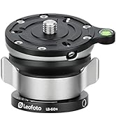 Leofoto LB-60N 60mm Leveling Base for Tripod w Butterfly Lock Collar 33lb Max Load +/-15° Tilt