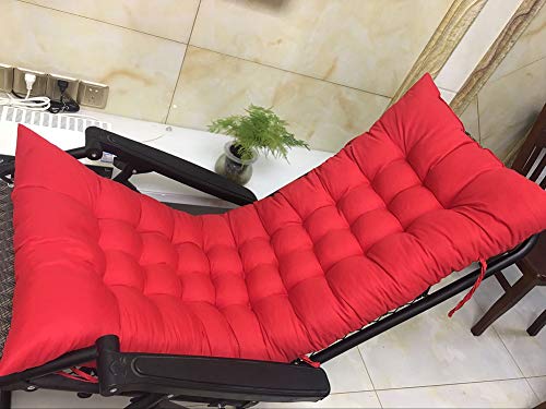 Tina Banco Cojines De,Extra Cómoda Suave Gruesas Reclinable Mat Playa Sofá Asiento No Incluye Silla Camping Jardín-Rojo 40x110x8cm(16x43x3inch)