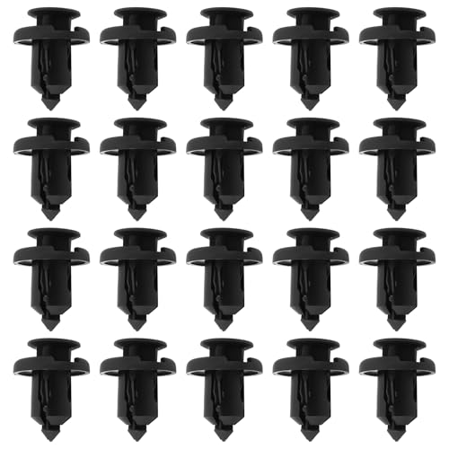 VGOL Lot de 20 Clips de Garniture de Panneau de Dessous de Moteur à Enfoncer pour Voiture Clips de Calandre de Pare-Chocs Compatible avec Honda CRX 1983-1992...