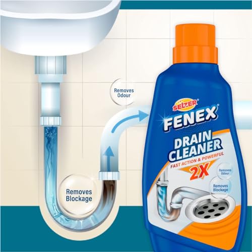 Image of Selzer DrainCleaner | DrainCleaner removesclogs, Blockages in Washbasin, Septic Tank, Sinks, Pipes | Fast Action & Powerful | Removes blockages | Drain Cleaner-500gm Pack of 2