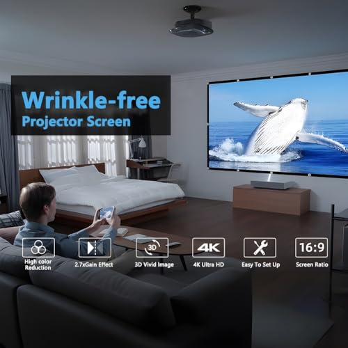 Pantalla portátil para proyector 133 pulgadas 16:9 HD miniatura 2
