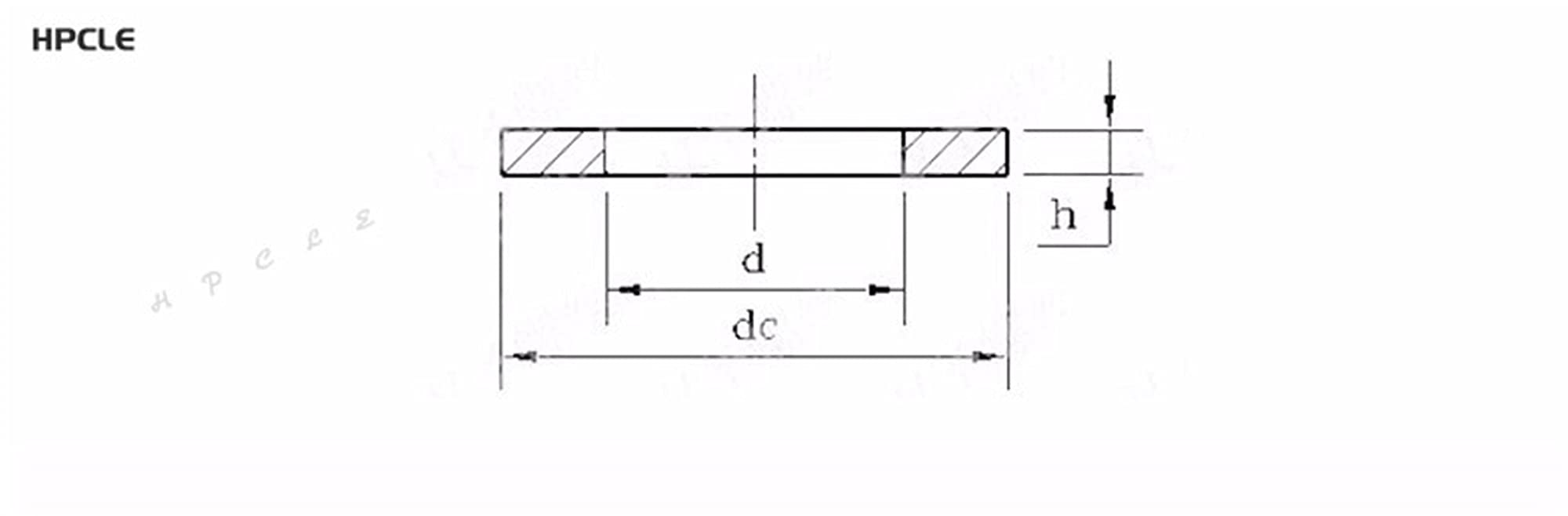 Lfang-Arandelas Planas Espesor 0,5 mm arandela Plana Junta Ultrathin de la arandela del Shim de Acero Inoxidable 304 M3 M4 M5 M6 M8 M10 M12 M14 M16 M17, 100 PCS, Alta Resistencia(M16X22X0.5)