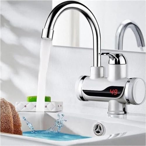 TEKCOOL Instant Electric Water Heater Faucet – Tankless Hot Water Heater for Kitchen & Bathroom, Energy-Efficient with Adjustable Temperature Control,