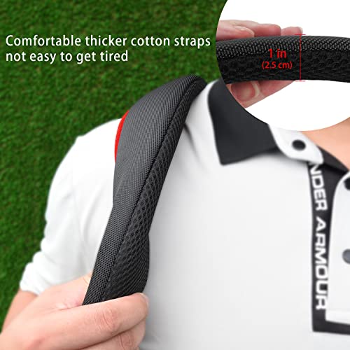 Image of BIG TEETH Golf Bag Strap Adjustable Padded Carry Strap Replacement,Golf Double Shoulder Bag Straps with 4 Rotate Buckles for Taylormade Callaway Backpack Staff Bag Straps