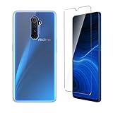 LJSM Funda para Realme X2 Pro + Protector de Pantalla Cristal Templado Film Película Protectora - Transparente Carcasa Silicona TPU Suave Caso Case para OPPO Realme X2 Pro (6.5") -Clear