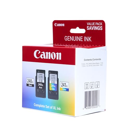 Image of Canon Genuine Ink PG-240 XL /CL-241 XL Value Pack (2 Cartridges),Compatible with MG2120 /3120 /4120 /2220 /3220 /4220 /3520 /3620,MX372 /392 /432 /452 /472 /512 /522 /532,TS5120,(Pack of 12)