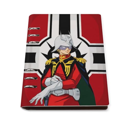 ノート ネオ ジオンガンダム シャア メモ帳 バインダーノート A5 6穴 90枚 てちょう ハードカバー メモ ンダー A5サイズ 横罫線 ??本 文房具 オフィス用品 ルーズリーフ 学生 キャンパス おしゃれ プレゼント 贈り物