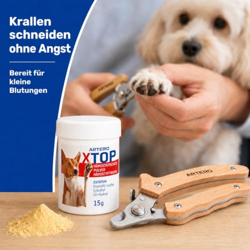 ARTERO X-Top Blutstiller für Hunde und Katzen 15 g, veganes Pulver