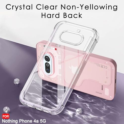 Image of TheGiftKart Crystal Clear Back Cover Case for Nothing Phone 4a 5G | 360 Degree Protection | Shock Proof Design | Transparent Back Cover Case for Nothing Phone 4a 5G (PC & TPU, Transparent Bumper)
