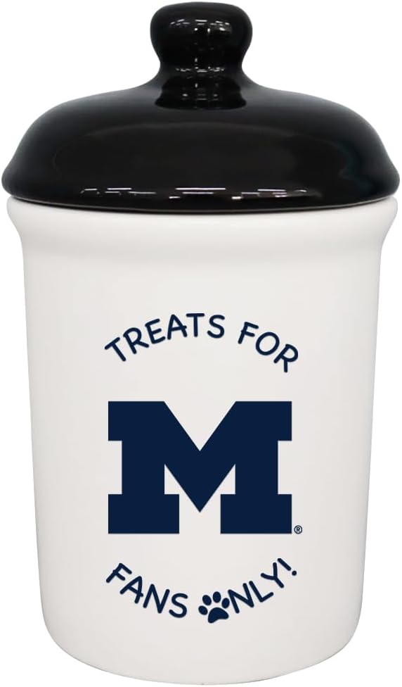 The Memory Company | Licensed NCAA Treats for Team Fans Only Ceramic Pet Treat Canister