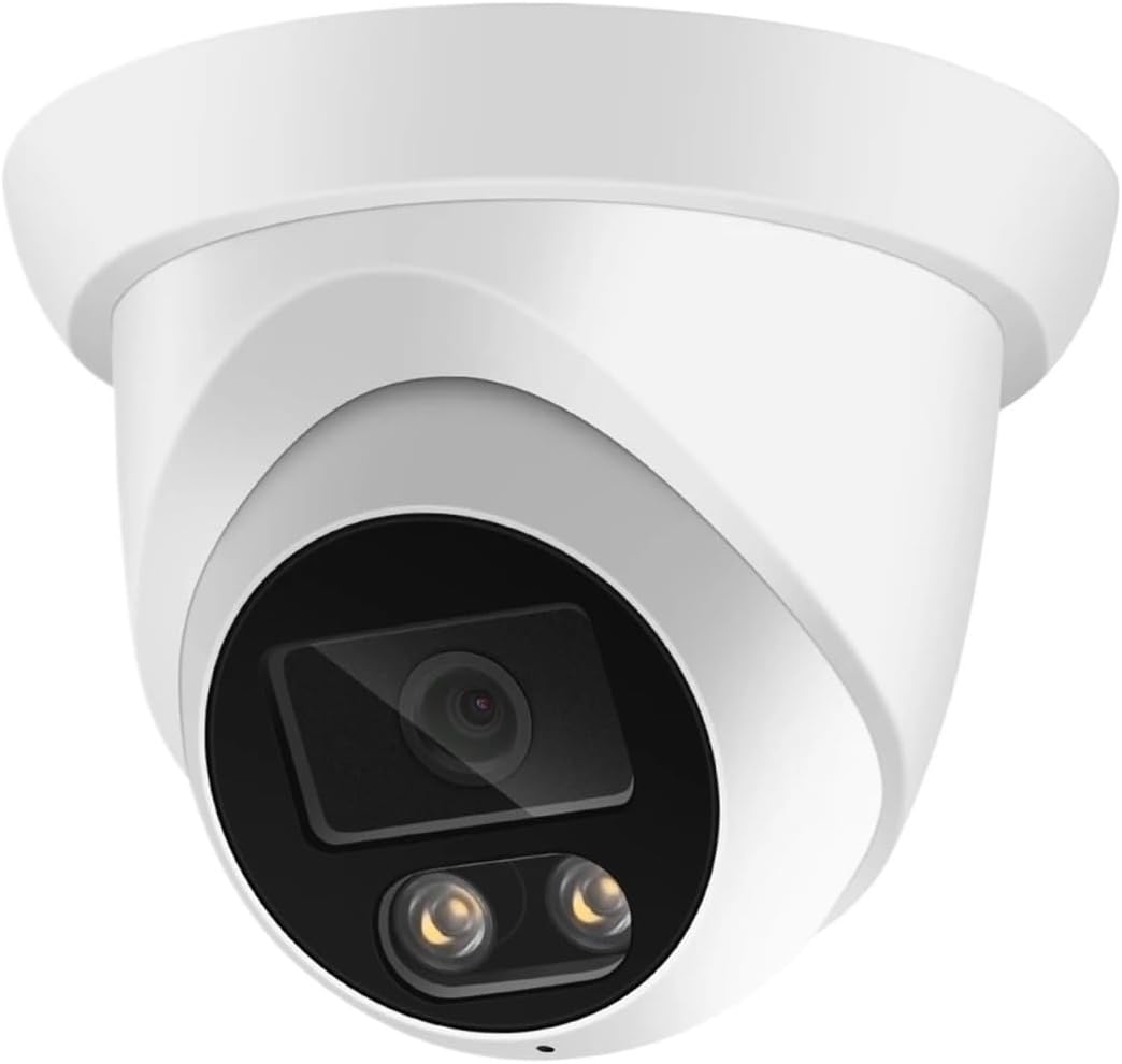 8MP 4K IP Camera Outdoor Face Detection Audio Dual Light H.265 Metal Dome 3.6mm, 4MP POE AI Camera