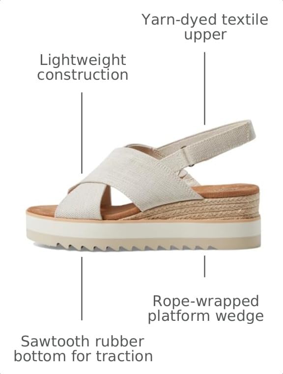 Image of TOMS Women's Diana Crossover Platform Sandals