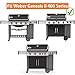 Full Size Griddle Insert for Weber Genesis II 400 Series Gas Grills, 6789 Flat Top Grill Griddle with Handles for Weber GS4 Genesis II E410 Genesis II LX 440 Series Gas Grill, Carbon steel, Black