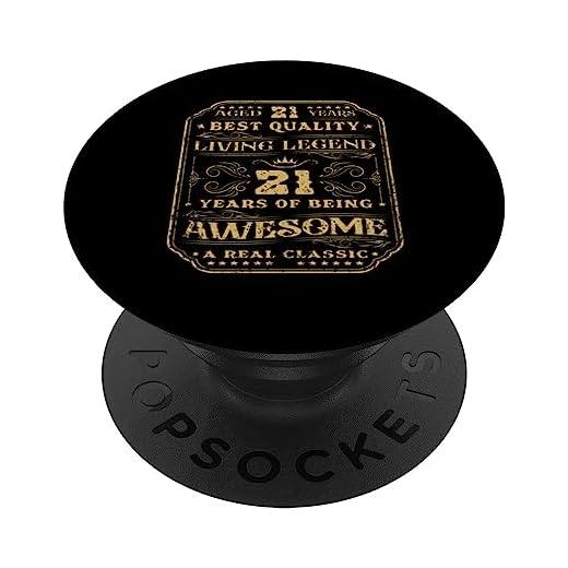21 años siendo increíble 21 cumpleaños hombre PopSockets PopGrip Intercambiable
