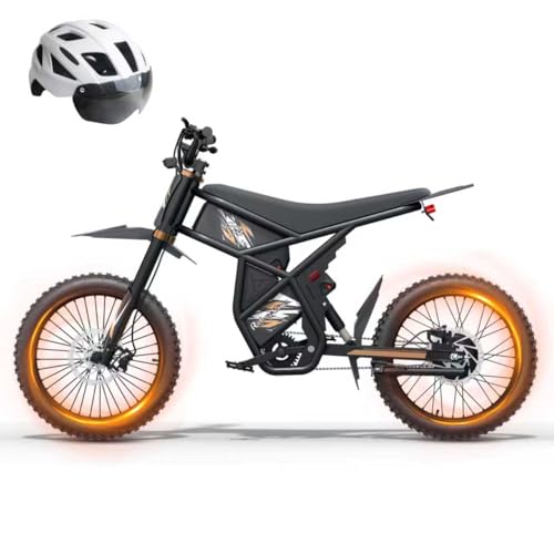 Image of GT73 / GT54 Electric Dirt Bike for Adults Teens - 3000W / 2500W Motor 50 /37 MPH High-Speed, 25 inch /14 inch Fat Tires & Dual Removable Battery(60V /48V) | All-Terrain Off-Road eBike for Snow, Sand
