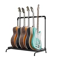 Superior Metal Construction: Experience reliable support with our 5 guitar stand rack designed to hold up to 5 guitars securely - so you can trust your instruments are safe. Versatile Storage: Whether you own electric, acoustic, or classical guitars,...