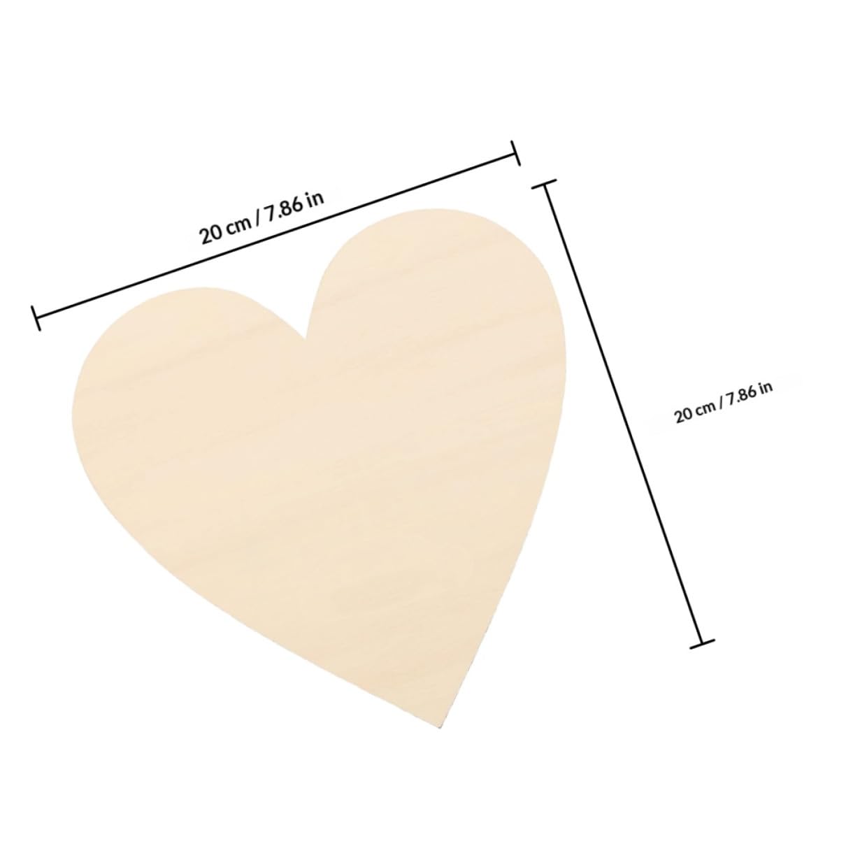 PACKOVE 30 Stück Herzförmige Holzrohlinge aus Naturholz zum Basteln Unbemalte Holzherzen für Selbstgemacht Dekoration Valentinstag Tischdeko 20cm Holzscheiben für Kreative