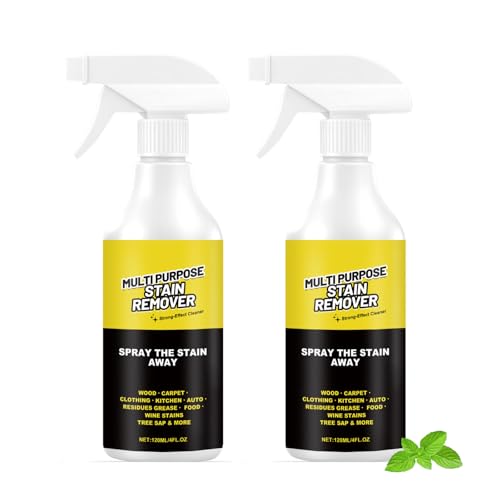 Multi-Purpose Stain Remover Spray - 4 fl.oz (120ml) All-In-One Powerful Cleaning Formula for Wood, Carpet, Clothing, and Kitchen