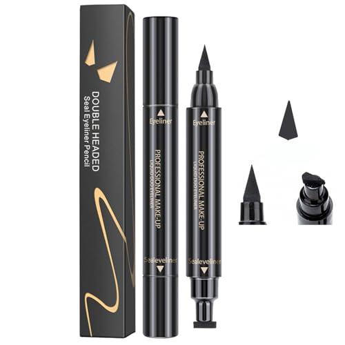 Image of DUSKLYT Winged Eyeliner Stamp & Liquid Liner | Waterproof Long-Lasting Black Eyeliner Liquid | Effortless Cat Eye for Beginners & Pros,Smudge Resistant Long Wear Makeup