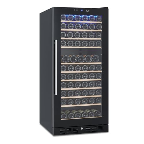 Garvee Wine Fridge 133 Bottle, Wine Cooler Refrigerator with 41~64°F Digital Temperature Control, Wine Refrigerator Freestanding for Red White Wine,