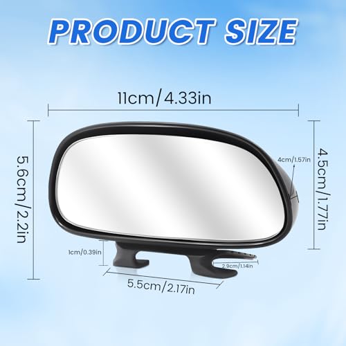 Image of Blind Spot Mirror Adjustable 360 Degree Car Side Mirror, HD Glass Rear View Mirror Exterior Accessories for Car SUV Frame Thickness Less than 5MM (2 x Style 7)