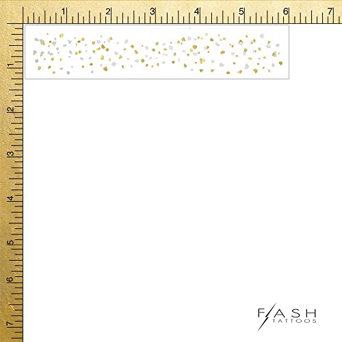 Champagne Fizz Confetti Freckles Set Of 25 Premium Boho Waterproof Temporary Metallic Gold And Silver Foil Flash Tattoos, Face Tattoo, Freckles Tattoo, Beauty Tattoo, Confetti, Freckles #TOP5